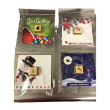 Xmas - CHOCO CHRISTMAS CARDS- Set of 4